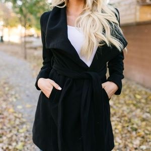 A Breath Of Paris Classic Wrap Trench Coat Black